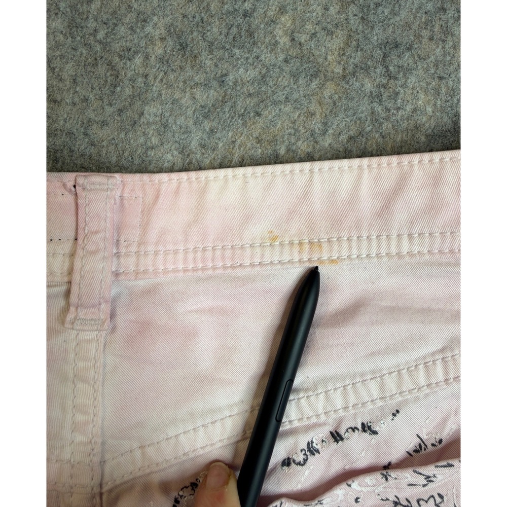 Vintage Y2K D&G Dolce & Gabbana Pink Bandana Print Low Rise Shorts 26 Western - Picture 8 of 12